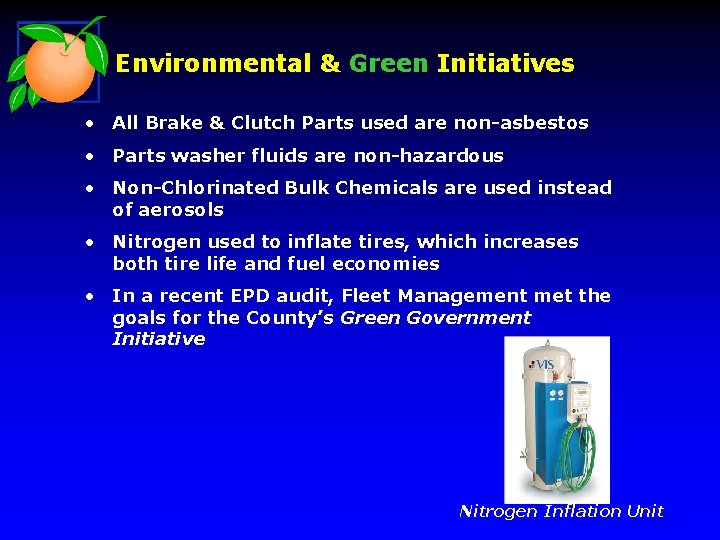 Environmental & Green Initiatives • All Brake & Clutch Parts used are non-asbestos •