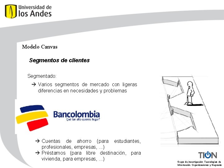 Modelo Canvas Segmentos de clientes Segmentado: Varios segmentos de mercado con ligeras diferencias en