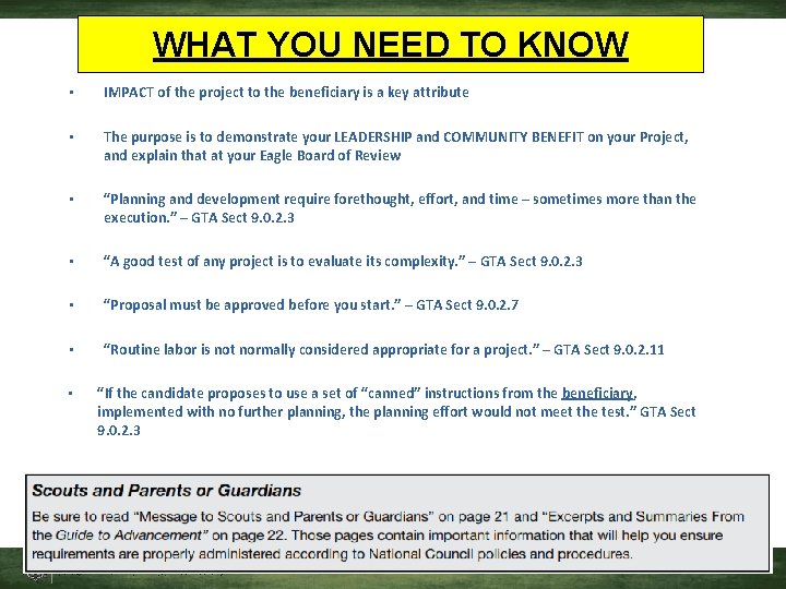 WHAT YOU NEED TO KNOW • IMPACT of the project to the beneficiary is