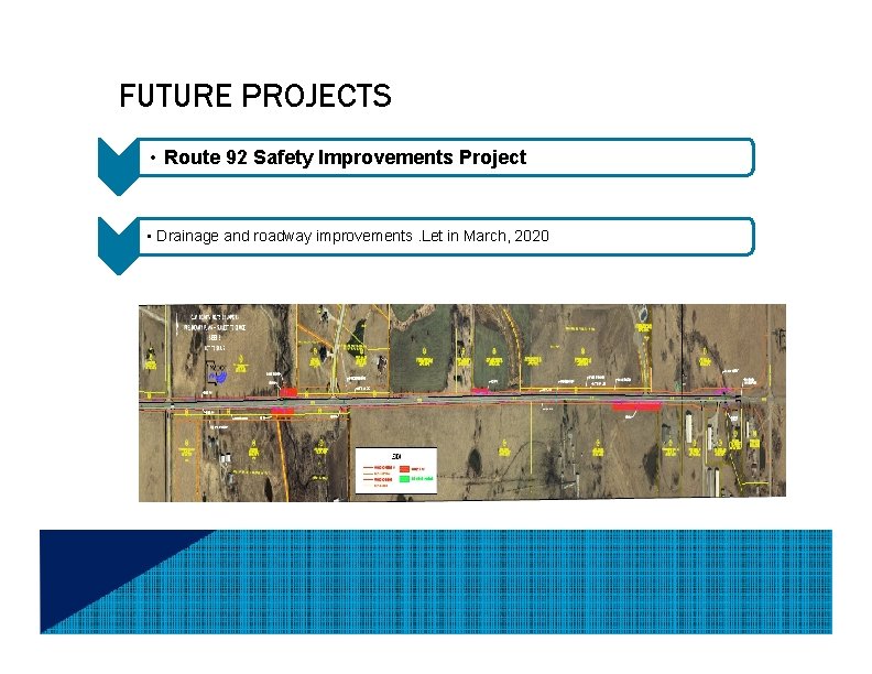 FUTURE PROJECTS • Route 92 Safety Improvements Project • Drainage and roadway improvements. Let