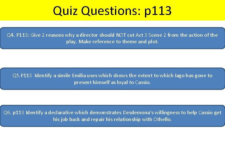 Quiz Questions: p 113 Q 4. P 113: Give 2 reasons why a director Quiz Questions: p 113 Q 4. P 113: Give 2 reasons why a director