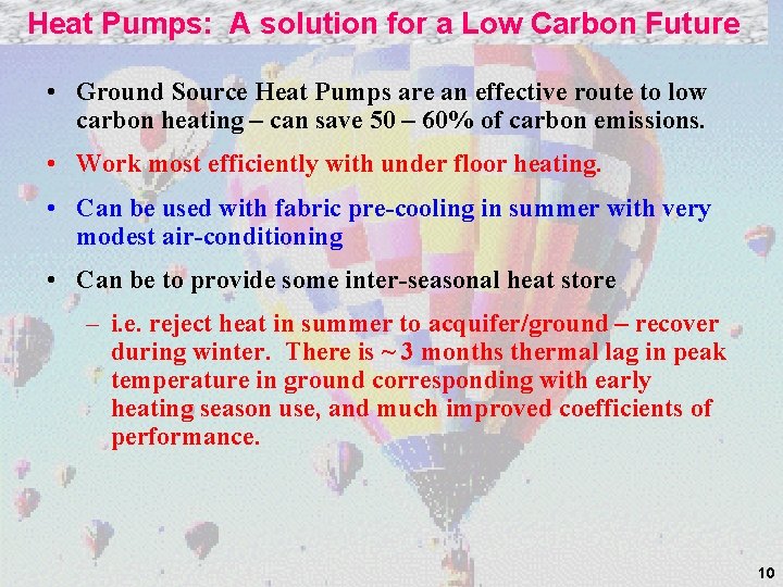 Heat Pumps: A solution for a Low Carbon Future • Ground Source Heat Pumps