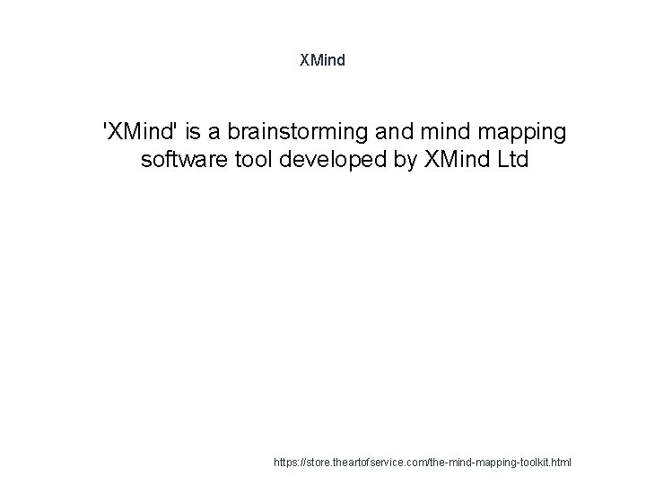 XMind 1 'XMind' is a brainstorming and mind mapping software tool developed by XMind