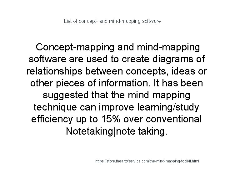 List of concept- and mind-mapping software 1 Concept-mapping and mind-mapping software used to create
