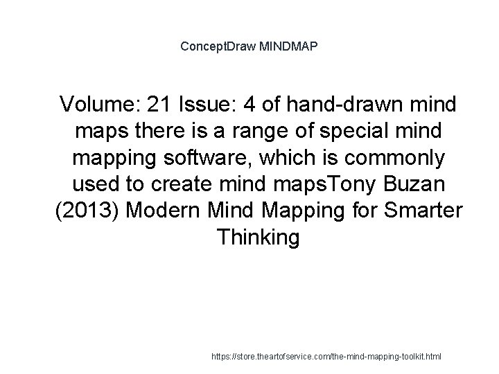 Concept. Draw MINDMAP 1 Volume: 21 Issue: 4 of hand-drawn mind maps there is