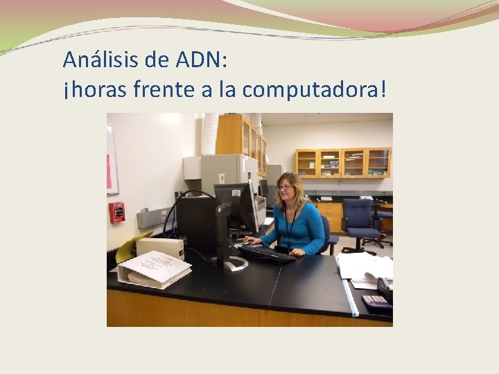 Análisis de ADN: ¡horas frente a la computadora! 