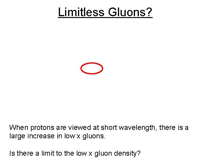 Limitless Gluons? When protons are viewed at short wavelength, there is a large increase