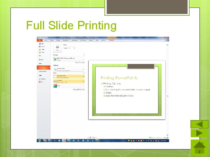Full Slide Printing 