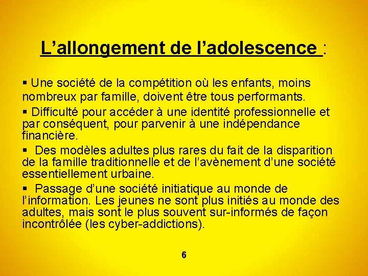L’allongement de l’adolescence : Une société de la compétition où les enfants, moins nombreux