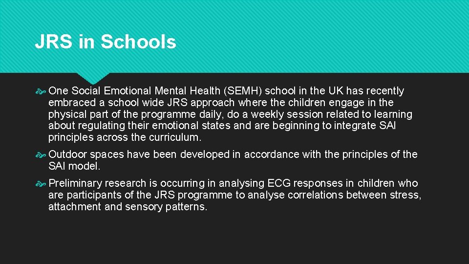 JRS in Schools One Social Emotional Mental Health (SEMH) school in the UK has