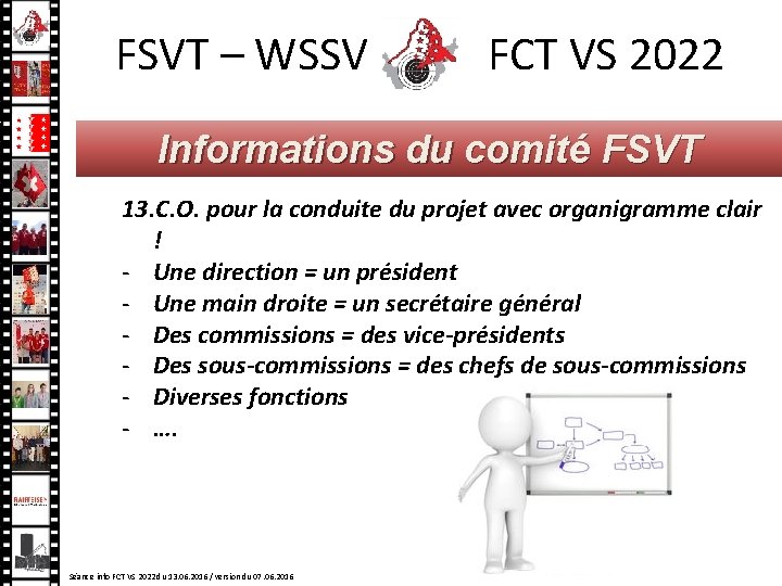 FSVT – WSSV FCT VS 2022 Informations du comité FSVT 13. C. O. pour FSVT – WSSV FCT VS 2022 Informations du comité FSVT 13. C. O. pour