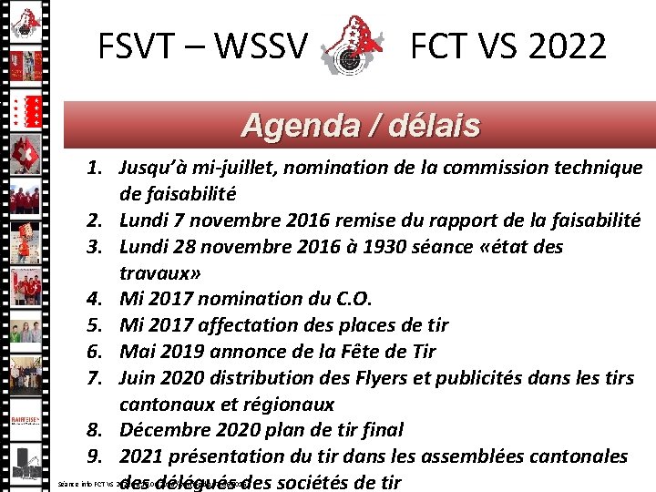 FSVT – WSSV FCT VS 2022 Agenda / délais 1. Jusqu’à mi-juillet, nomination de FSVT – WSSV FCT VS 2022 Agenda / délais 1. Jusqu’à mi-juillet, nomination de