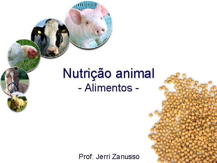 Nutrição animal - Alimentos - Prof. Jerri Zanusso 