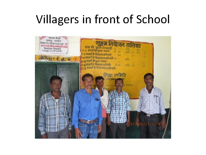 Villagers in front of School 