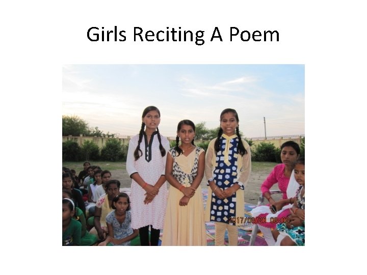 Girls Reciting A Poem 