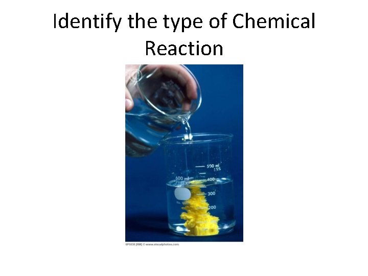 Identify the type of Chemical Reaction 