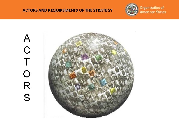 ACTORS AND REQUIREMENTS OF THE STRATEGY A C T O R S 