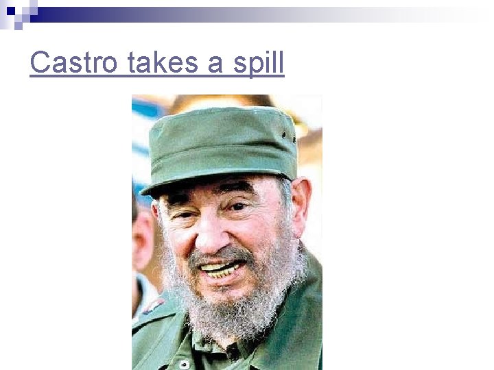 Castro takes a spill 