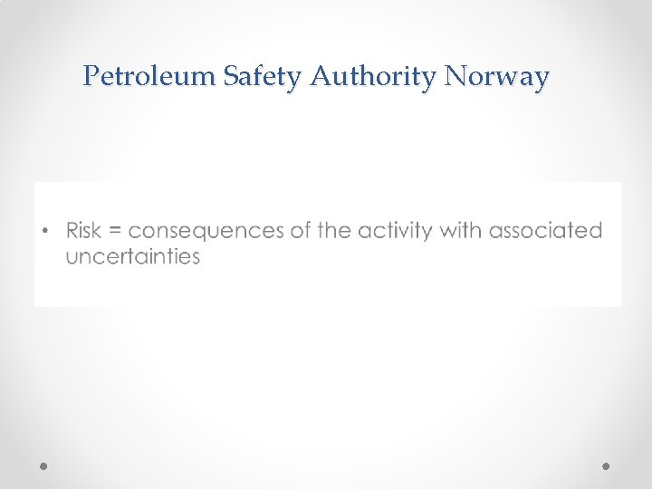 Petroleum Safety Authority Norway 
