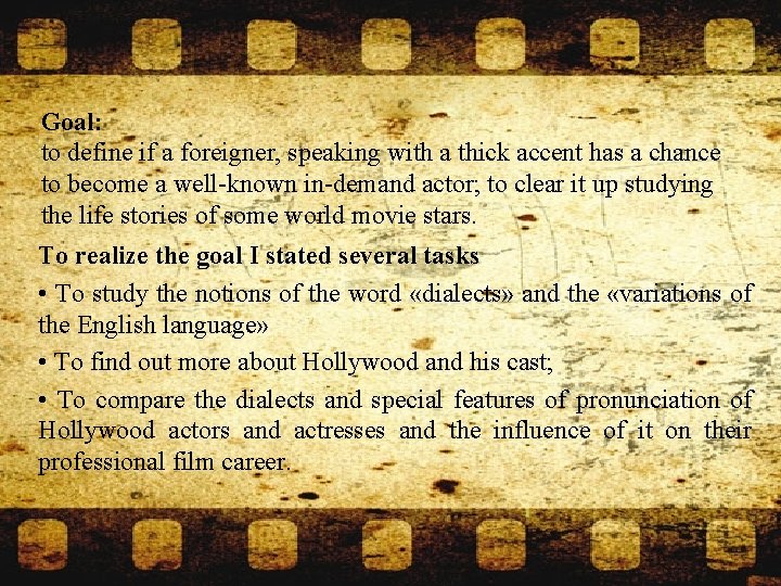 Goal: to define if a foreigner, speaking with a thick accent has a chance