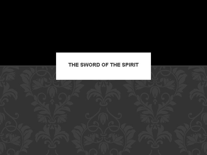 THE SWORD OF THE SPIRIT 