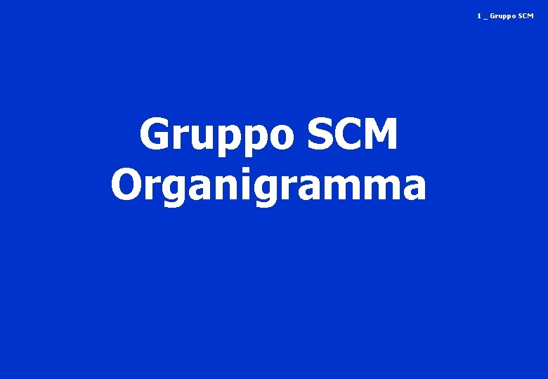1 _ Gruppo SCM Organigramma 