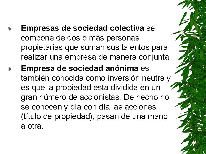  Empresas de sociedad colectiva se compone de dos o más personas propietarias que