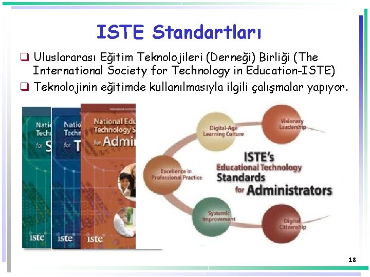 ISTE Standartları q Uluslararası Eğitim Teknolojileri (Derneği) Birliği (The International Society for Technology in