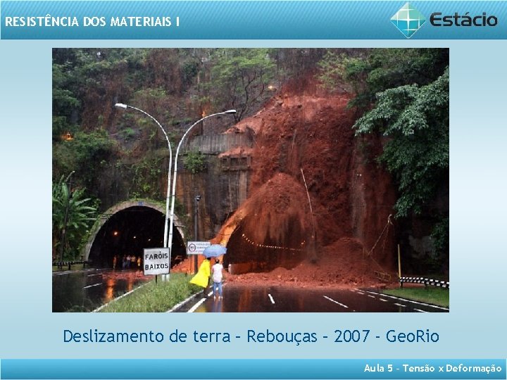 RESISTÊNCIA DOS MATERIAIS I Deslizamento de terra – Rebouças – 2007 - Geo. Rio