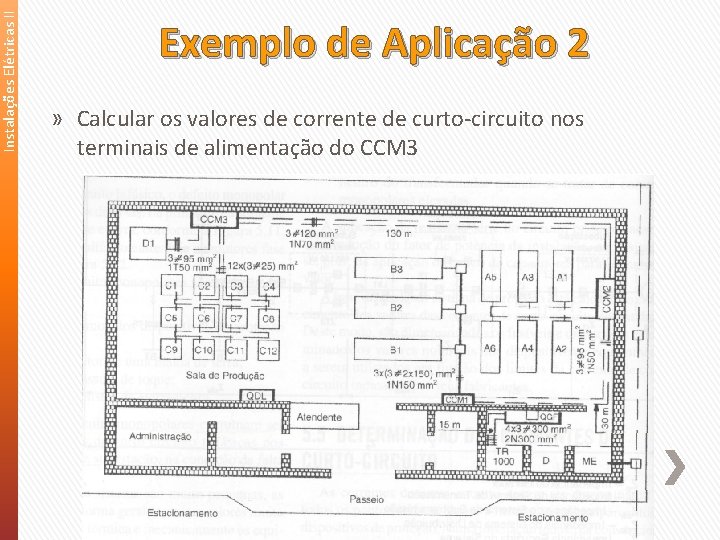 Instalações Elétricas II Exemplo de Aplicação 2 » Calcular os valores de corrente de Instalações Elétricas II Exemplo de Aplicação 2 » Calcular os valores de corrente de