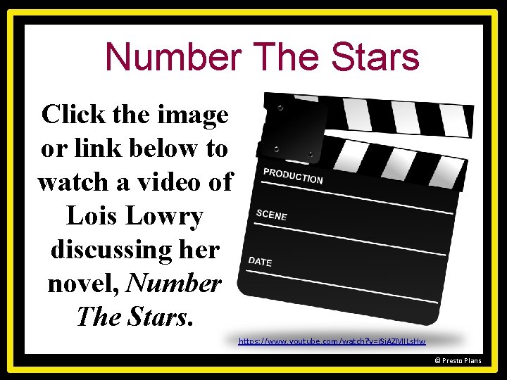 Number The Stars Click the image or link below to watch a video of