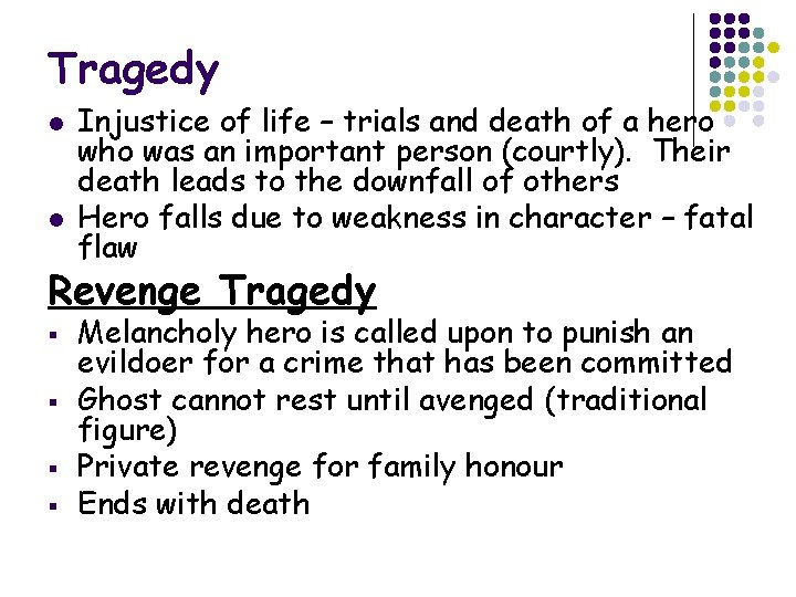 Tragedy l l Injustice of life – trials and death of a hero who
