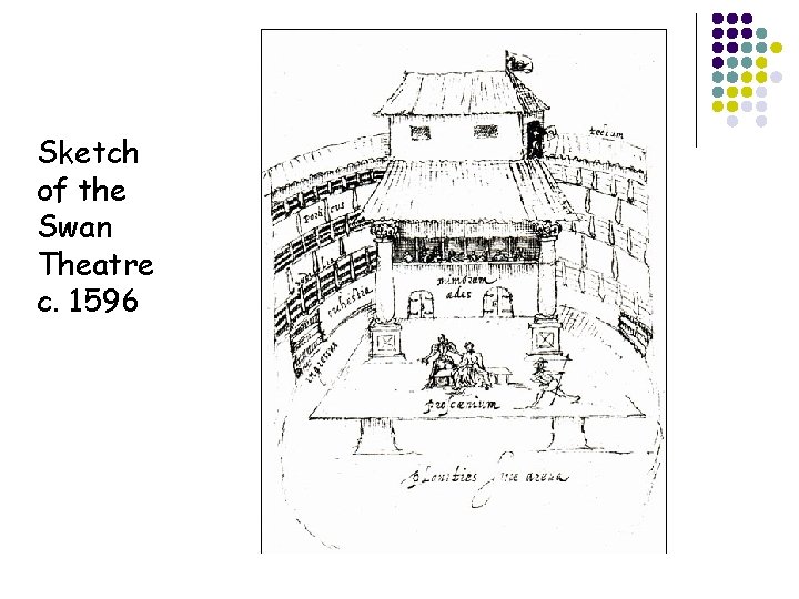 Sketch of the Swan Theatre c. 1596 