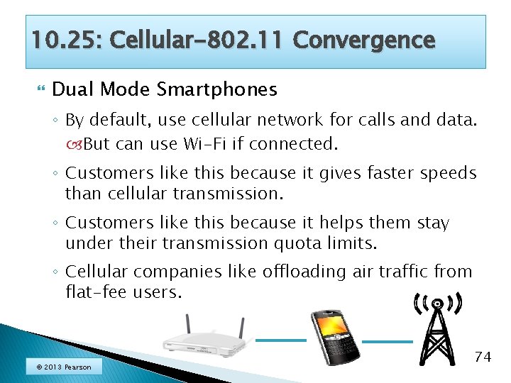 10. 25: Cellular-802. 11 Convergence Dual Mode Smartphones ◦ By default, use cellular network