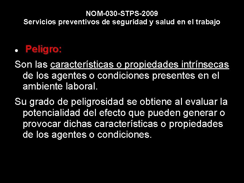 Norma Oficial Mexicana NOM030 STPS2009 Servicios preventivos de