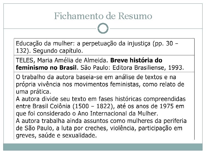 Fichamento de Resumo 