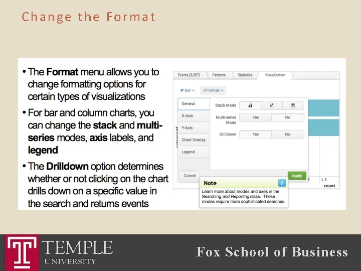 Change the Format Fox School of Business 