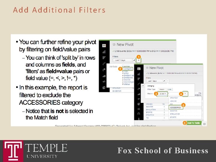 Add Additional Filters Fox School of Business 