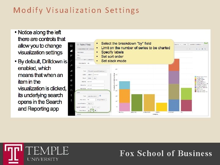 Modify Visualization Settings Fox School of Business 