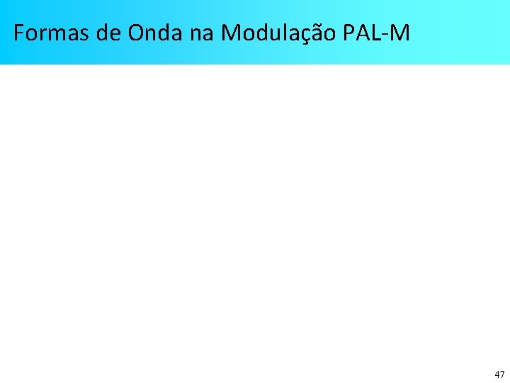 Formas de Onda na Modulação PAL-M 47 