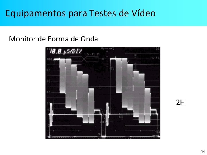 Equipamentos para Testes de Vídeo Monitor de Forma de Onda 2 H 54 