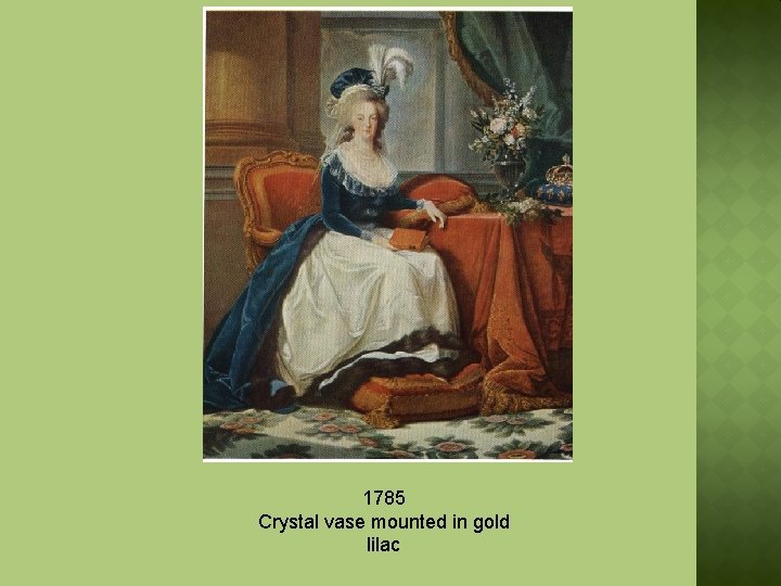 1785 Crystal vase mounted in gold lilac 