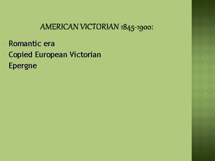 AMERICAN VICTORIAN 1845 -1900: Romantic era Copied European Victorian Epergne 