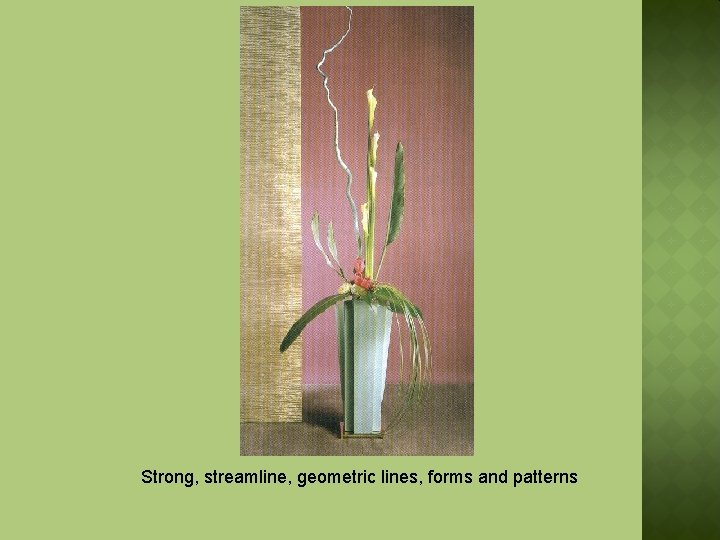 Strong, streamline, geometric lines, forms and patterns 