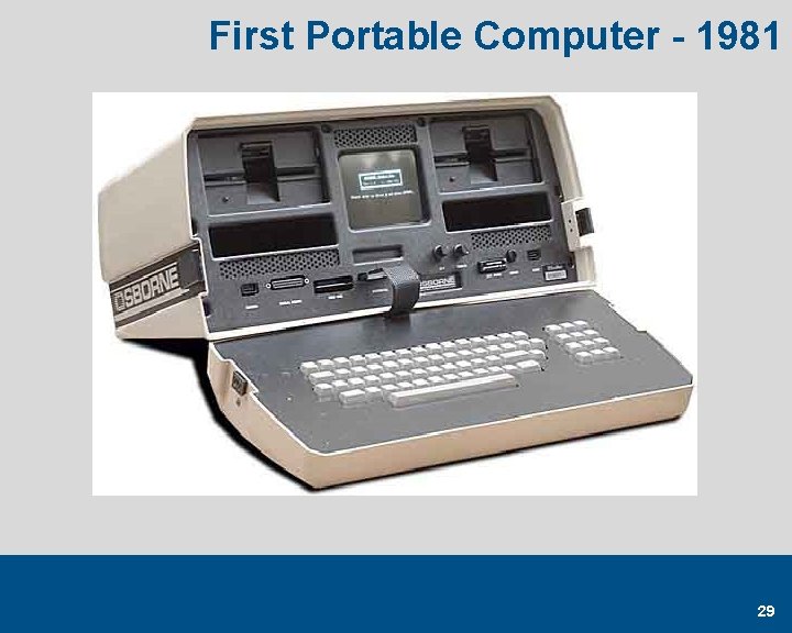 First Portable Computer - 1981 29 