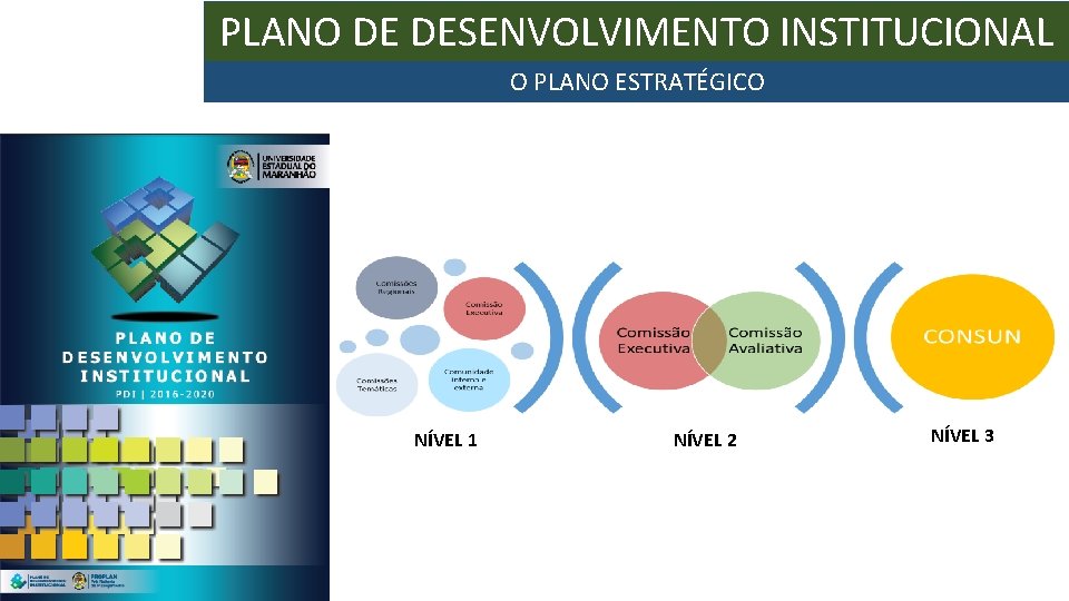 PLANO DE DESENVOLVIMENTO INSTITUCIONAL O PLANO ESTRATÉGICO NÍVEL 1 NÍVEL 2 NÍVEL 3 