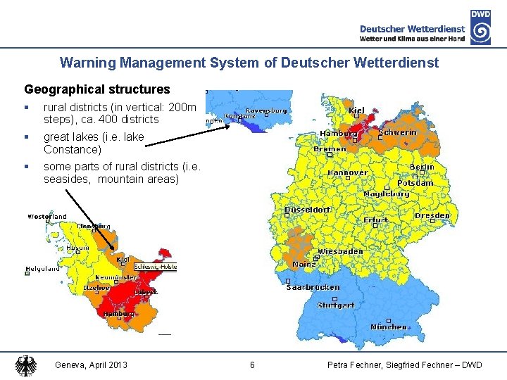 Warning Management System of Deutscher Wetterdienst Geographical structures § rural districts (in vertical: 200