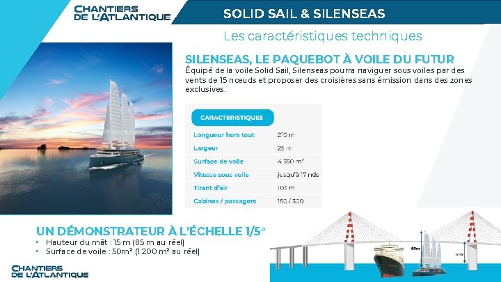 SOLID SAIL & SILENSEAS Les caractéristiques techniques SILENSEAS, LE PAQUEBOT À VOILE DU FUTUR