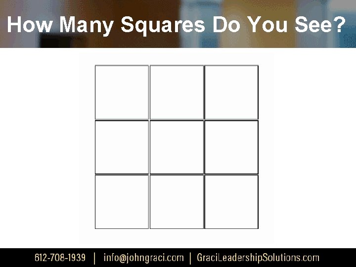 How Many Squares Do You See? 