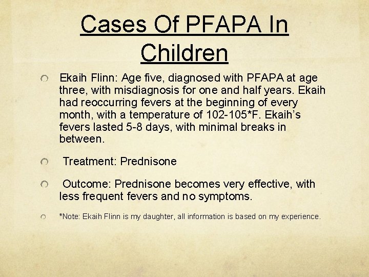 Cases Of PFAPA In Children Ekaih Flinn: Age five, diagnosed with PFAPA at age